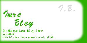 imre bley business card